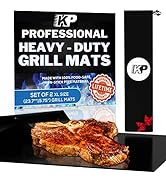 KITCHEN PERFECTION 2 XL Magical BBQ Grill Mat for Gas Grill - Heavy Duty Extreme Heat Resistant 6...