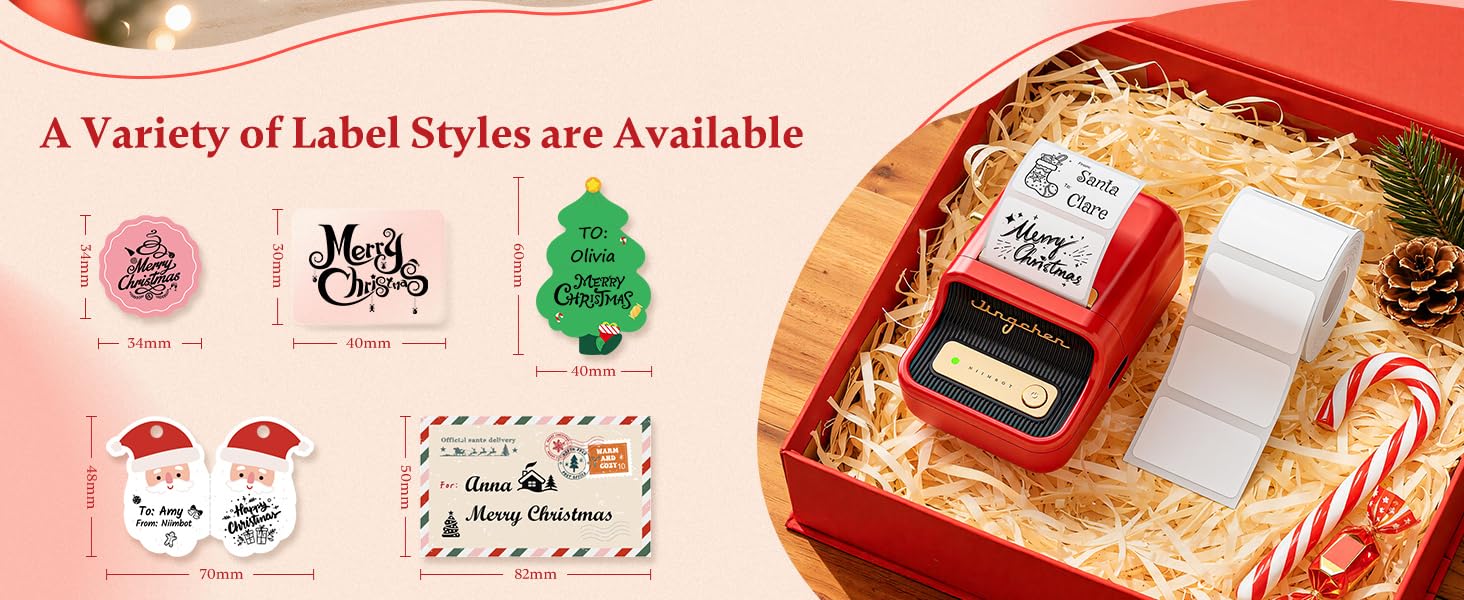 NIIMBOT B21 Christmas Label Maker for Gift