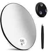 saiggnyy Large 6" 5x10x20x30x Magnifying Mirror