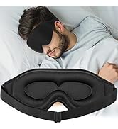 Sleep Mask for Women Men 3D Contoured Cup No Pressure Eye Mask for Sleeping Adjustable Soft Night...