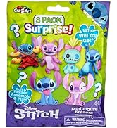 Stitch Surprise 3 Pack Mini Figure Erasers - Get 3 Real, Flexible Erasers to Assemble, Use and Co...