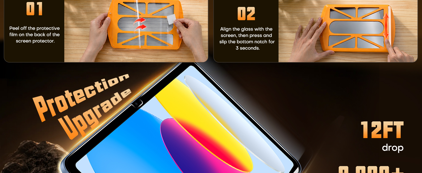Easy installtion screen protector for ipad a16