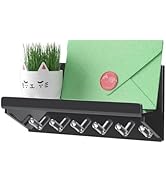 WINFFOR Key Holder Wall Mount - Decorative Key and Mail Holder with Shelf Acrylic Key Hooks for H...