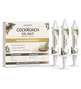 Roach Gel Bait, 3 Tubes x 10g, Indoor Cockroach Bait for Home, Plant-Based Roach Killer Gel for G...