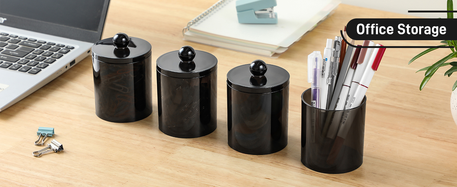 qtip holder dispenser bathroom canisters