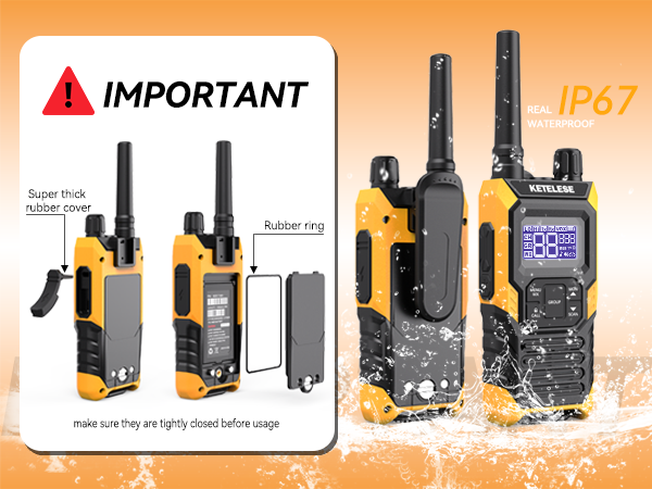IP67 waterproof walkie talkie