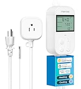Meross Smart Temperature Controller Thermostat Monitor Control Heating Cooling 120V 15A 1800W, Wo...