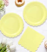 yellow paper plates and napkins party supplies cake dessert plates disposable luncheon napkins paper