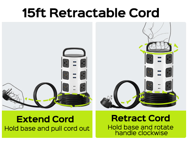 extension cord with multiple outlets