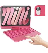 RAYMCRAFT for iPad mini 7 (A17 Pro, 2024) & Mini 6 (2021) Case with Keyboard, 7 Colors Backlit Ke...