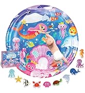 KooKooBaby Water Tummy Time Mat for Baby - 40"x40" Large Premium Tummy Time Toys for Baby Boy or ...