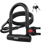 APECYC Bike Lock Heavy Duty Anti Theft U Lock with Cable for E Bike | 20mm Hardened Steel U Lock ...
