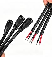 16AWG DC5525 Power Cable, 5.5mm x 2.5mm Female Barrel Plug Connector,3.3ft DC Power Cord for CCTV...
