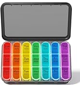 Odaro Pill Organizer 3X a Day, Medicine Pill Organizer 7 Day, Weekly Pill Case with 21 Compartmen...