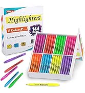 144 Pack Highlighters, Shuttle Art Highlighters Assorted Colors Set, 8 Bright Colors Chisel Tip H...