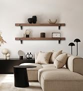 Mantel Walnut Modern Floating Shelves