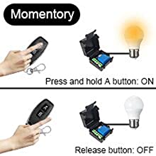 press and hold a button : on