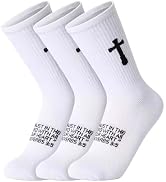 Ao Yee ZGL 3 Pairs Christian socks Prayer socks Birthday Gifts for Dad,Men Husband Grandp Fathers...