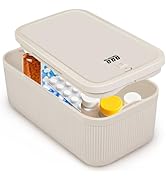 Small Lock Box,Lockable Storage Box with Combination Code for Medication Safe, Medicine Lock Box ...