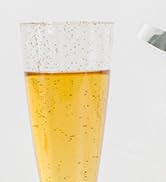 Glitter Plastic Champagne Flutes