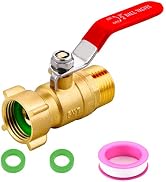 Ceaeso Brass Garden Hose Shut Off Valve Full Flow, No Restricted-Flow Water Shut-Off Connector, 3...