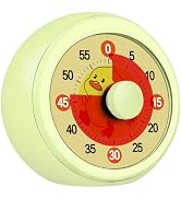 Noubnea Visual Timer for Kids, 60-Minute Silent Countdown Clock with Cute Duck Disk, No Ticking K...