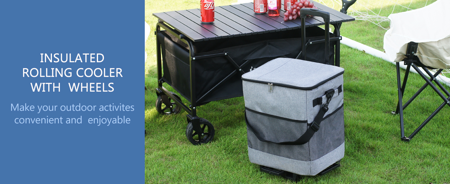 Collapsible Large Rolling Cooler