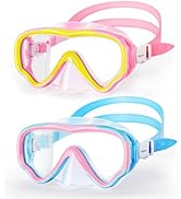 VegoVia Kids Swim Goggles with Nose Cover, Anti Fog Wide View Clear Swim Mask for Kids Youth 3-15...