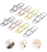 Kaileen Pen Holder Clip, Metal Pen Holder Clips for Notebook - 8 Pcs Colorful Paper Clip Pen Hold...