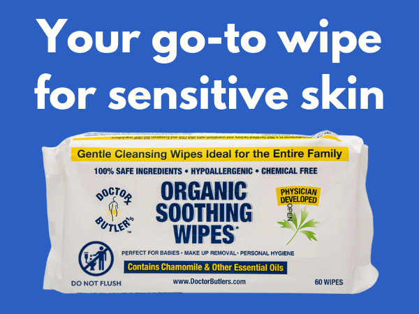 Doctor Butlers organic soothing wipes