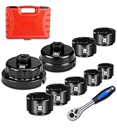 BLACKROBOT 10-Piece 3/8” Drive Oil Filter Socket Wrench Set, Metric Low Profile Oil Filter Socket...