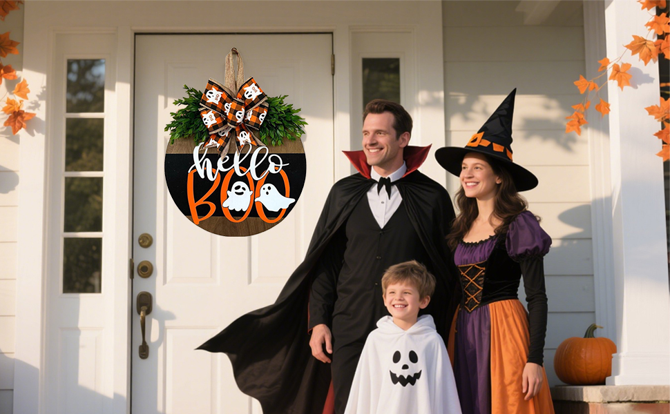 host door hanger halloween door wreath ghost door wreath halloween door hanger