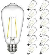 Sigalux Vintage LED Edison Bulb 60 watt Equivalent, Dimmable E26 Light Bulb 2700K Soft Warm White...