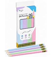 Enday Sharpened Pencils #2-24 Pack Pencils For Kids - Pastel Colors | Premium Quality Wood-Cased ...