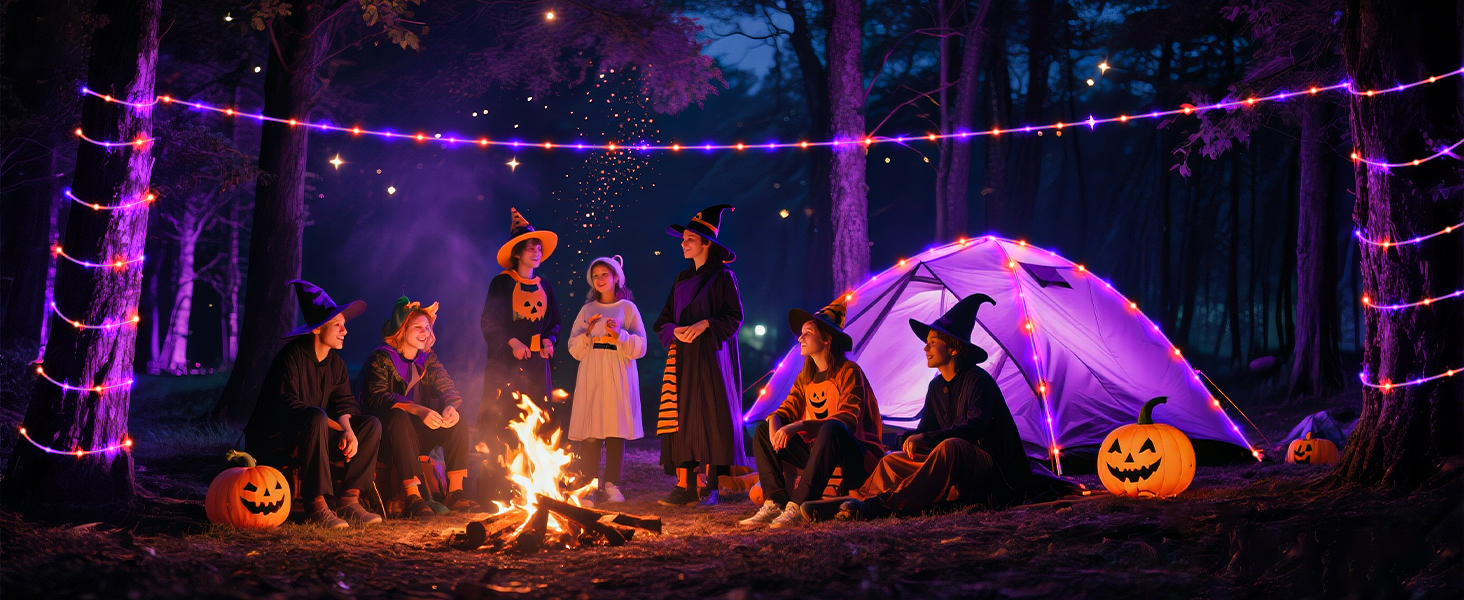 rope lights for outside rube lights Halloween purple orange lights outdoor string lights indoor