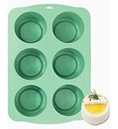 QELEG Silicone Mini Cake Mold, 3D Silicone Mousse Cake Baking Mold 3" Tall Cylinder Chocolate Bak...