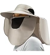 Fishing-Sun Hat Men UV-Protection Neck-Flap - Bucket Hat with Removable Face Cover & Neck Flap Wi...