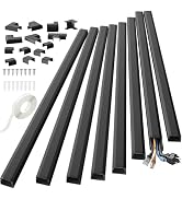 Yecaye 125in Cord Hider, Large Cord Covers for Wires on Wall, Cable Management Kit for Mount TVs,...