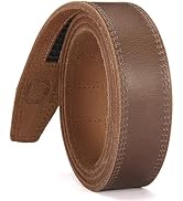 CHAOREN Ratchet Belt Replacement Strap 1 3/8”, Leather Belt Strap for 40MM Slide Click Buckle