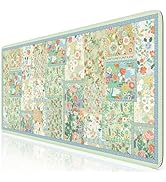 iCasso Floral Desk Pad Mat, Large Mouse Pad, Desk Matt for Desktop, Anti-Slip XXL Big Mousepad wi...