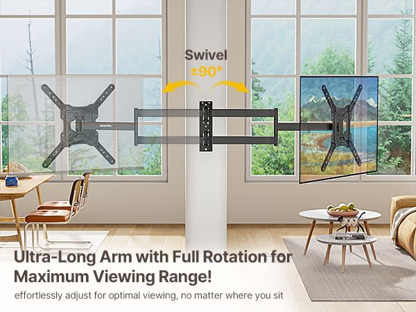 long arm tv wall mount