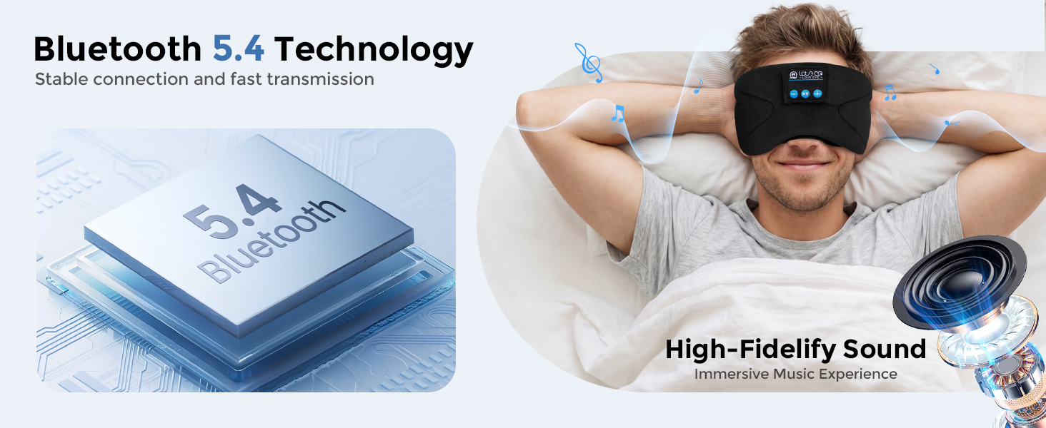 eye mask with bluetooth headphones
