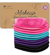 Orighty Makeup Remover Cloths 12 Pack, Makeup Removal Face Cleansing Cloth, Reusable Make Up Remo...