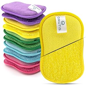 Dish sponge kitchen sponges silicone white large bulk smile dishwashing pads non-plastic