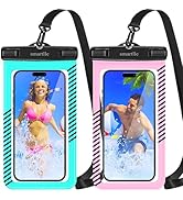 smartlle Waterproof Phone Holder Pouches, Cell Phone Water Protectors Pack, IPX8 Waterproof Phone...
