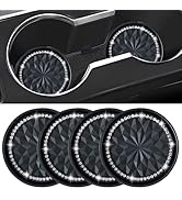 Amooca Car Cup Coaster 4 Pack Universal Non-Slip Cup Holders Insert Coasters Bling Crystal Rhines...