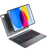 doqo iPad 10th Keyboard Case for iPad 10th Generation 10.9inch 2022 with Multi-Touch Trackpad,Det...