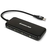 IOGEAR 4 Port USB-C Hub, USB 3.2 Gen 2, 10Gbps, 100W Power Delivery, High Speed Data Transfer, Wi...