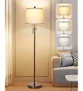 JUNNAI Modern Floor Lamp Adjustable Height Standing Lamp Tall Lamp with 3 Color Temperatures Floo...