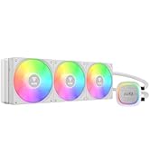 GAMDIAS AURA GL360 V2 CPU Liquid Cooler, 360mm AIO, 3 x 120mm ARGB PWM Fans, Low Noise, Rotatable...